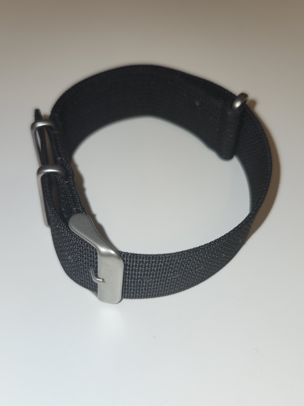 22mm Ribbed Black Watch Strap